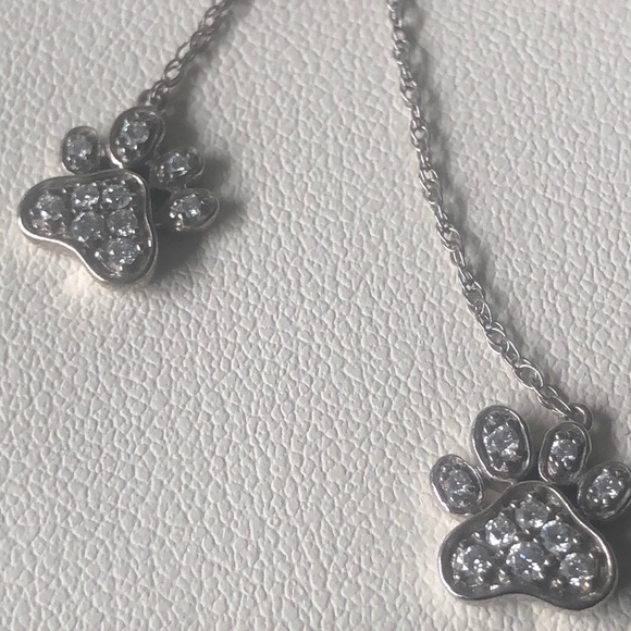 Sterling Silver & Diamond Necklace - Picture 3 of 6